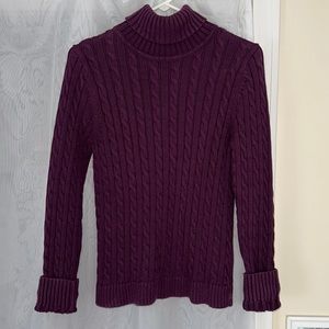 L.L. Bean 100% Cotton Cable Knit Sweater